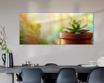 Zarte Sukkulente im Blumentopf von Poster Art Shop