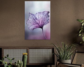 Delicate purple leaf structure in focus by Poster Art Shop
