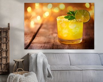 Verfrissende cocktail met limoen van Poster Art Shop