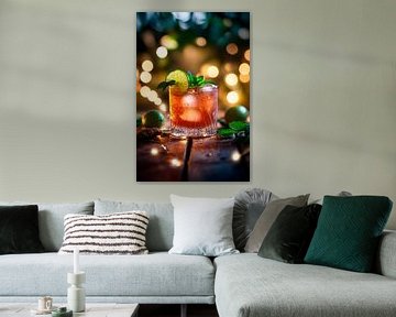 Verfrissende cocktail met limoen van Poster Art Shop