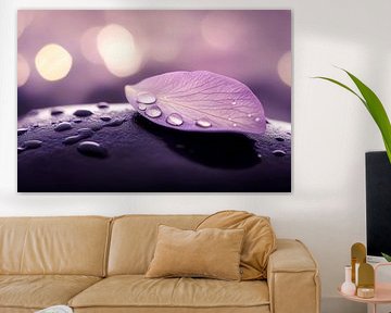 Fleur délicate avec gouttes d'eau sur Poster Art Shop