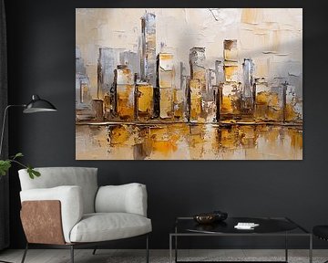 Abstracte stad met reflecties van Imperial Art House