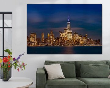 Lower Manhattan Skyline at Night