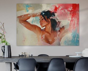 Abstraktes Porträt mit dynamischen Farben von Imperial Art House