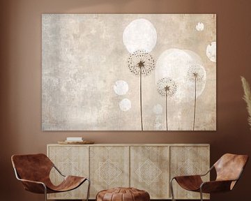 Beruhigende Pusteblumen abstrakte Kunst von Imperial Art House