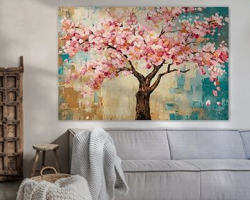 Cerisier en fleurs aux couleurs douces sur Imperial Art House