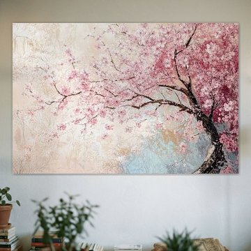 Cerisier en fleurs avec des fleurs