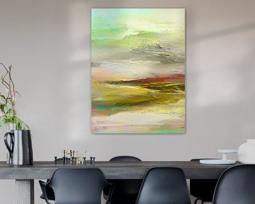 Bewegend landschap met groen 3 van Claudia Gründler