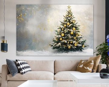 Weihnachtsbaum mit Goldschmuck von Imperial Art House