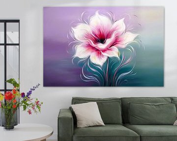 Peinture abstraite colorée de fleurs