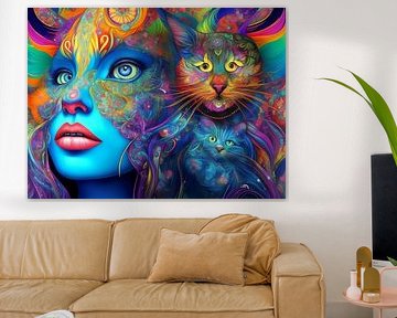 Rêve de chat psychédélique sur DeVerviersBelgium