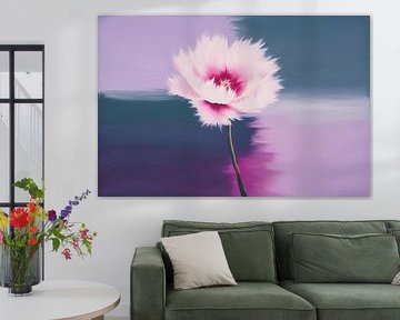 Abstract flower on purple background