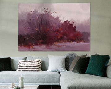 Mysterious autumn landscape in mist by Imperial Art House