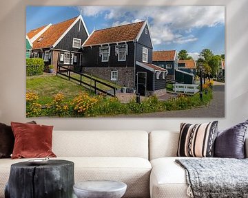 Landschapsfotografie - Houten huisjes van Marken van Bert v.d. Kraats Fotografie