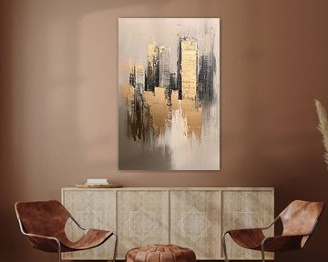 Abstracte gouden skyline kunst van Imperial Art House
