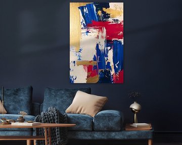 Abstract kunstwerk met gouden details van Imperial Art House