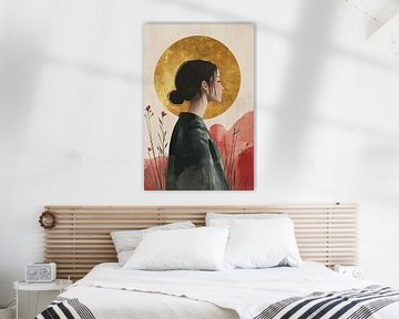 Sereen portret met gouden cirkel van Imperial Art House