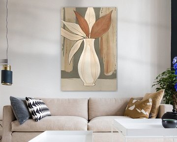 Stilleven met bladeren in vaas van Imperial Art House