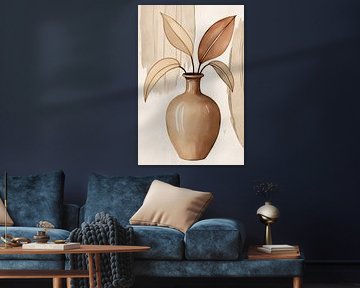 Stylish vase with leaves by Imperial Art House