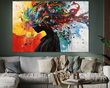 Creativiteit | Color Explosion van Blikvanger Schilderijen