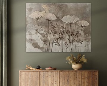 Gold Flowers | Silent Gold Blooms by Zen and More