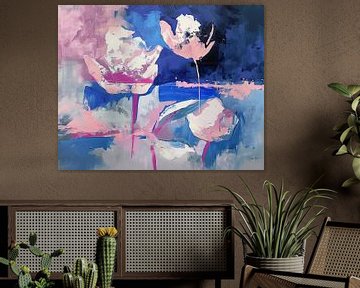 Bloem art van Abstract Schilderij