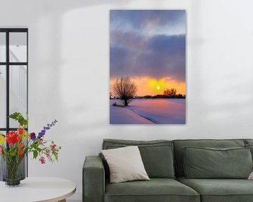 Winterlandschap in de delta van de IJssel bij Kampen van Sjoerd van der Wal Fotografie