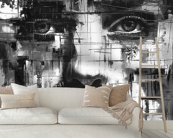 Voorbeeld van het werk in een kamer