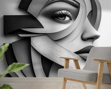 Voorbeeld van het werk in een kamer