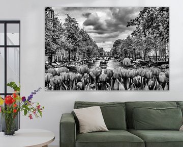 AMSTERDAM Herengracht | monochroom van Melanie Viola