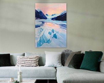 Northern Lights Snow Winter Landscape by Niklas Maximilian