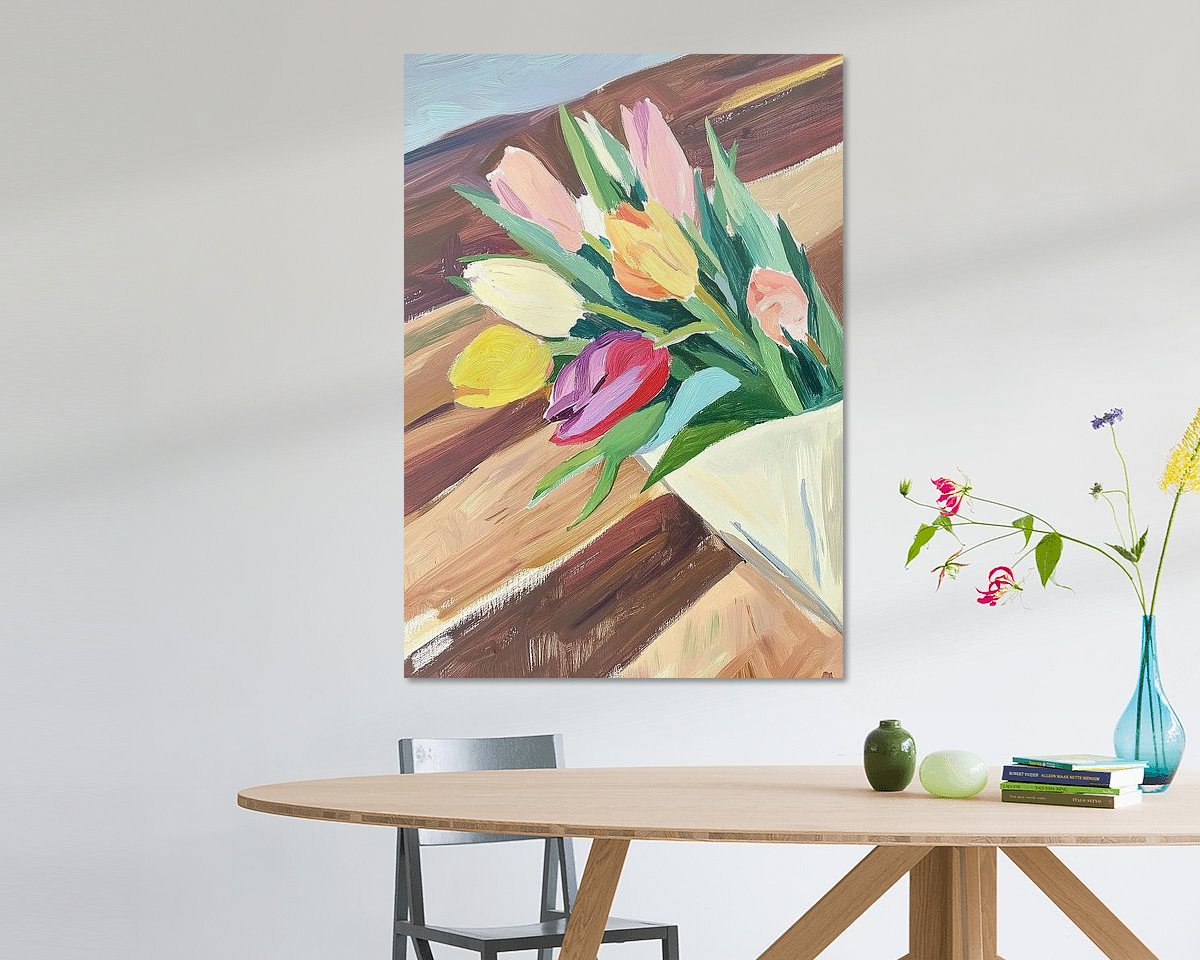 Voorbeeld van het werk in een kamer