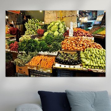 A palette of colours at the Jordanian market