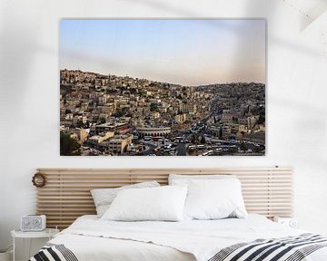 Die Goldtöne von Amman am Abend von Frank Photos