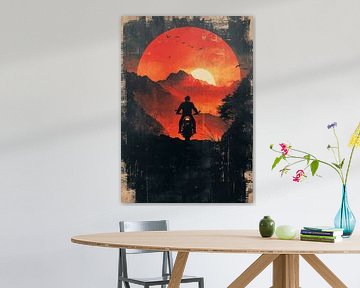 Naar zonsondergang van Lae
