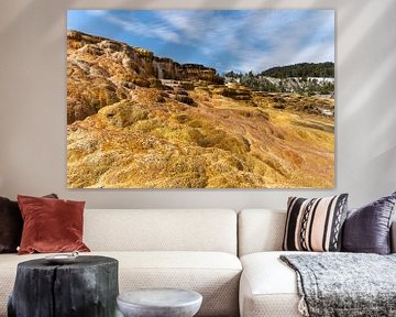 Mammoth Hot Springs, Yellowstone National Park, USA van Jeroen van Deel