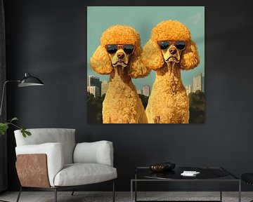 Labradoodles op citytrip van Lauri Creates