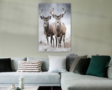 Two Deers by Treechild