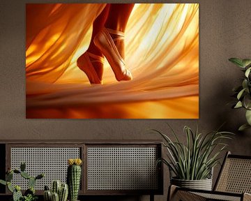 Des pieds de danseuse dans une lumière douce sur Poster Art Shop