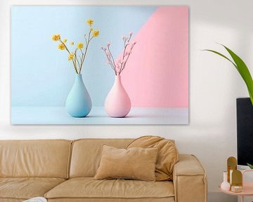 Flower arrangement in pastel colours by Poster Art Shop