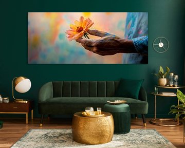 Delicate hands with flower by Poster Art Shop