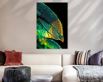Colourful leaves with water droplets by Poster Art Shop