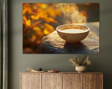 Dampfer Tee in herbstlicher Idylle von Poster Art Shop