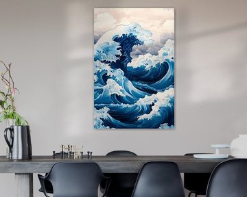 Dynamic waves in the ocean by Poster Art Shop