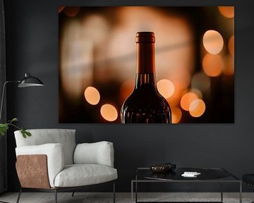 Elegante Weinflasche im Ambiente von Poster Art Shop
