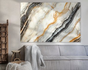 Elegant marble with golden veins by Poster Art Shop
