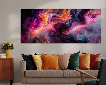 Fantasierijke kleurexplosie in dezelfde toon van Poster Art Shop