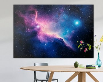 Fascinerend sterrenstelsel in de ruimte van Poster Art Shop