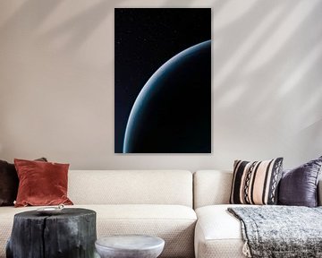 Een planeet in de ruimte op afstand van Poster Art Shop