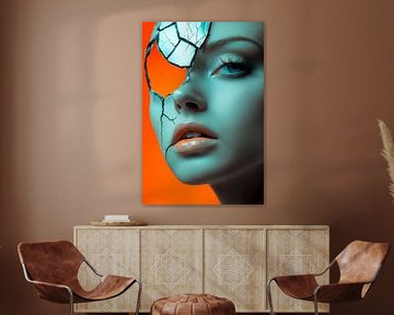 Broken beauty in pop art style by Poster Art Shop